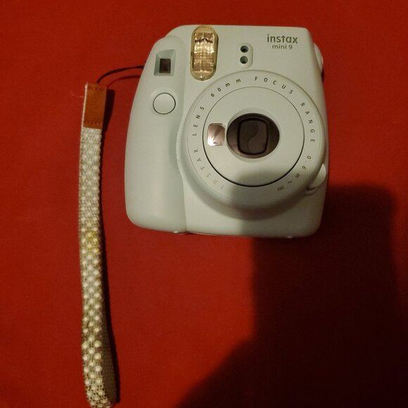 USED FUJIFILM INSTANT INSTAX MINI 9 CAMERA TEAL GREENISH BLUE